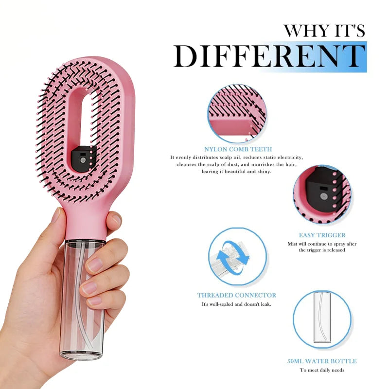 Aura Labs™ Nano-Mist Detangling Hairbrush