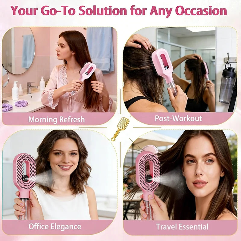 Aura Labs™ Nano-Mist Detangling Hairbrush