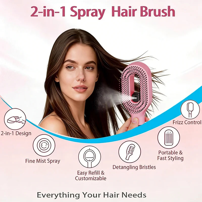 Aura Labs™ Nano-Mist Detangling Hairbrush
